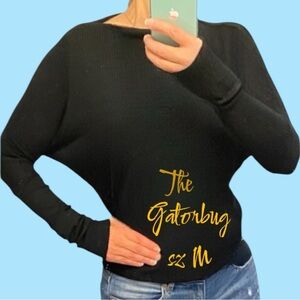 The Gatorbug Sweater Dolman Sleeve Ribbed Black M